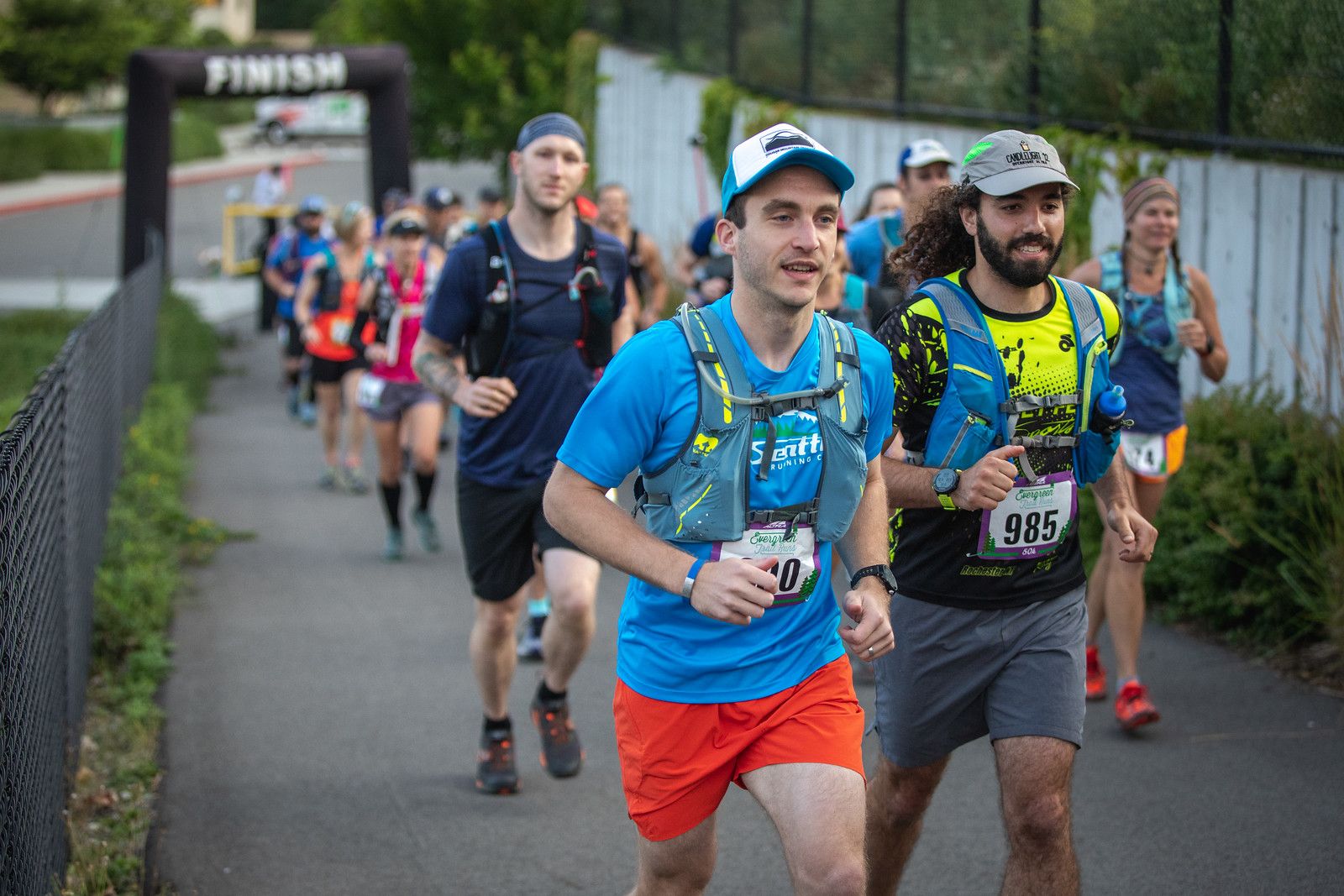 Bobby and I seconds after starting the race